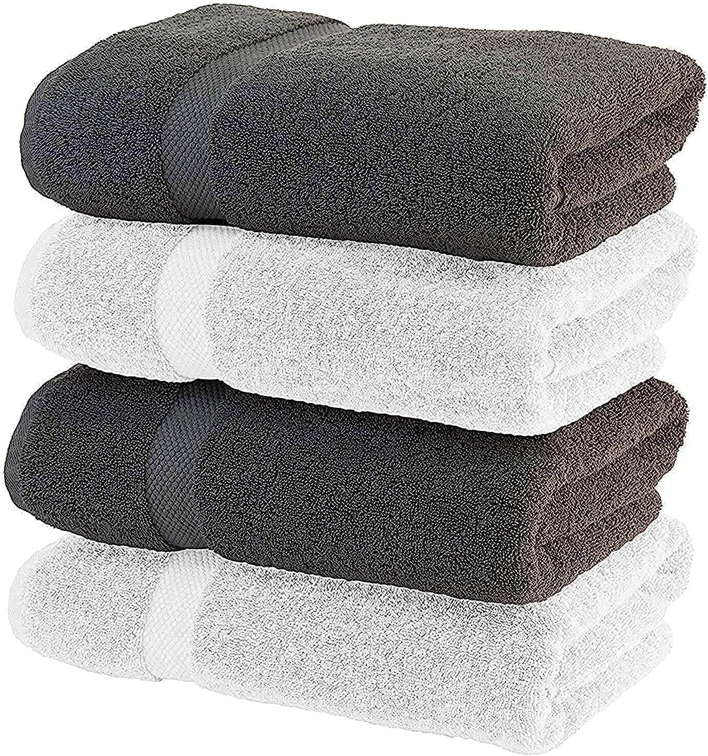 Luxury Cotton Towel Set - Pack of 4, High Absorbency, Soft & Durable - 50x100 cm