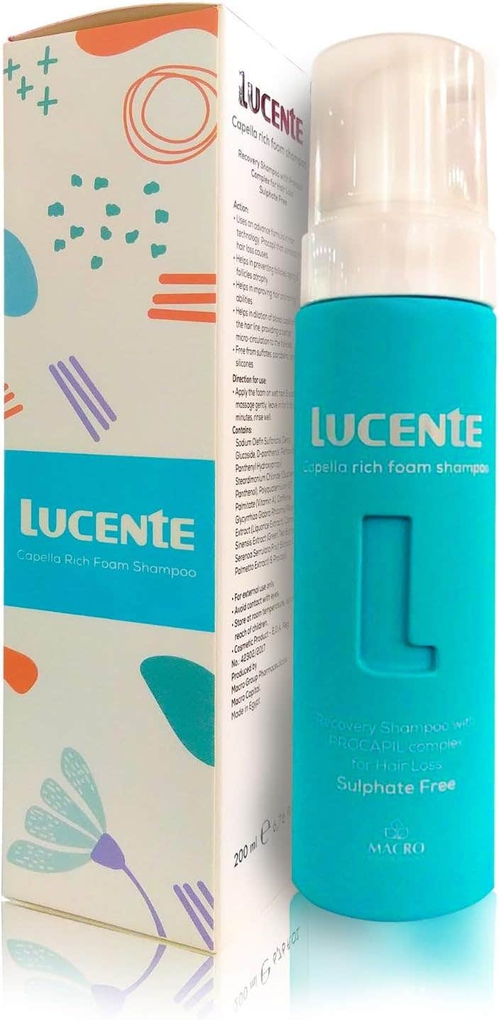 Macro Lucente Anti-Hair Loss Foam Shampoo 200ml - Procapil & Caffeine Formula