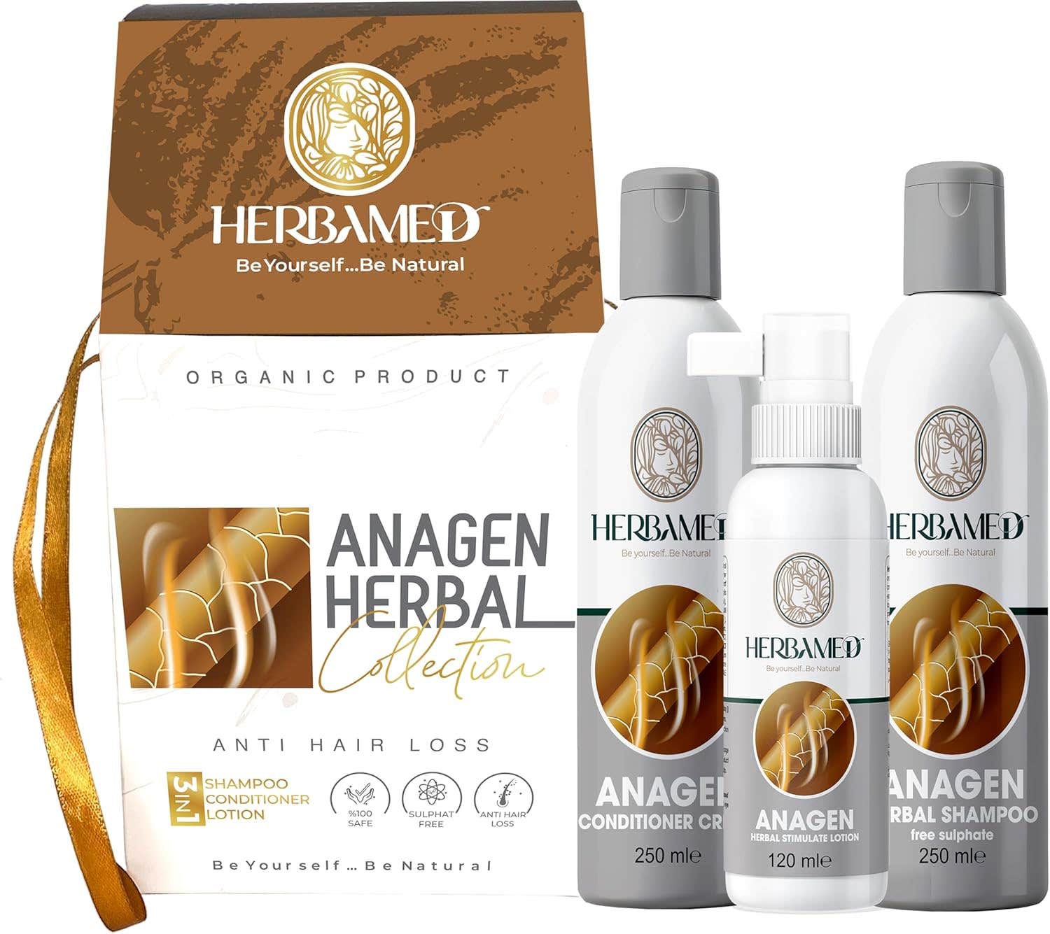 Herbamed Anagen Hair Loss Treatment 3in1 Shampoo, Conditioner & Lotion