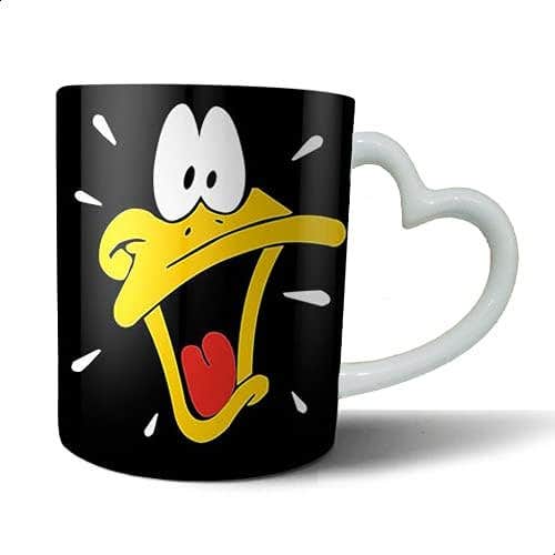 Bit Hosny Ceramic Heart Hand Mug, Multi Color - Dishwasher & Microwave Safe
