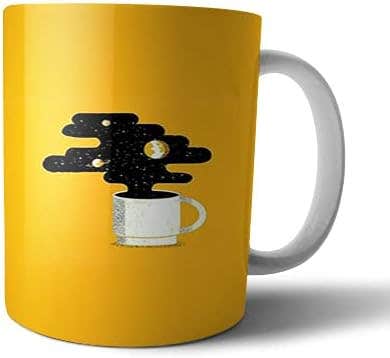 Ceramic Coffee Print Mug - Multi Color, Classic Style