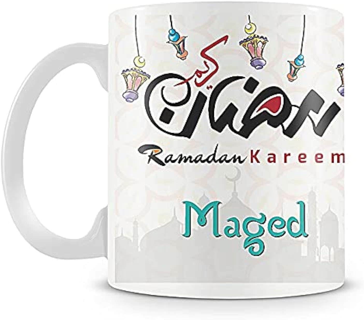 PrintHouse Ramadan Printed Ceramic Mug - White, Microwave Safe