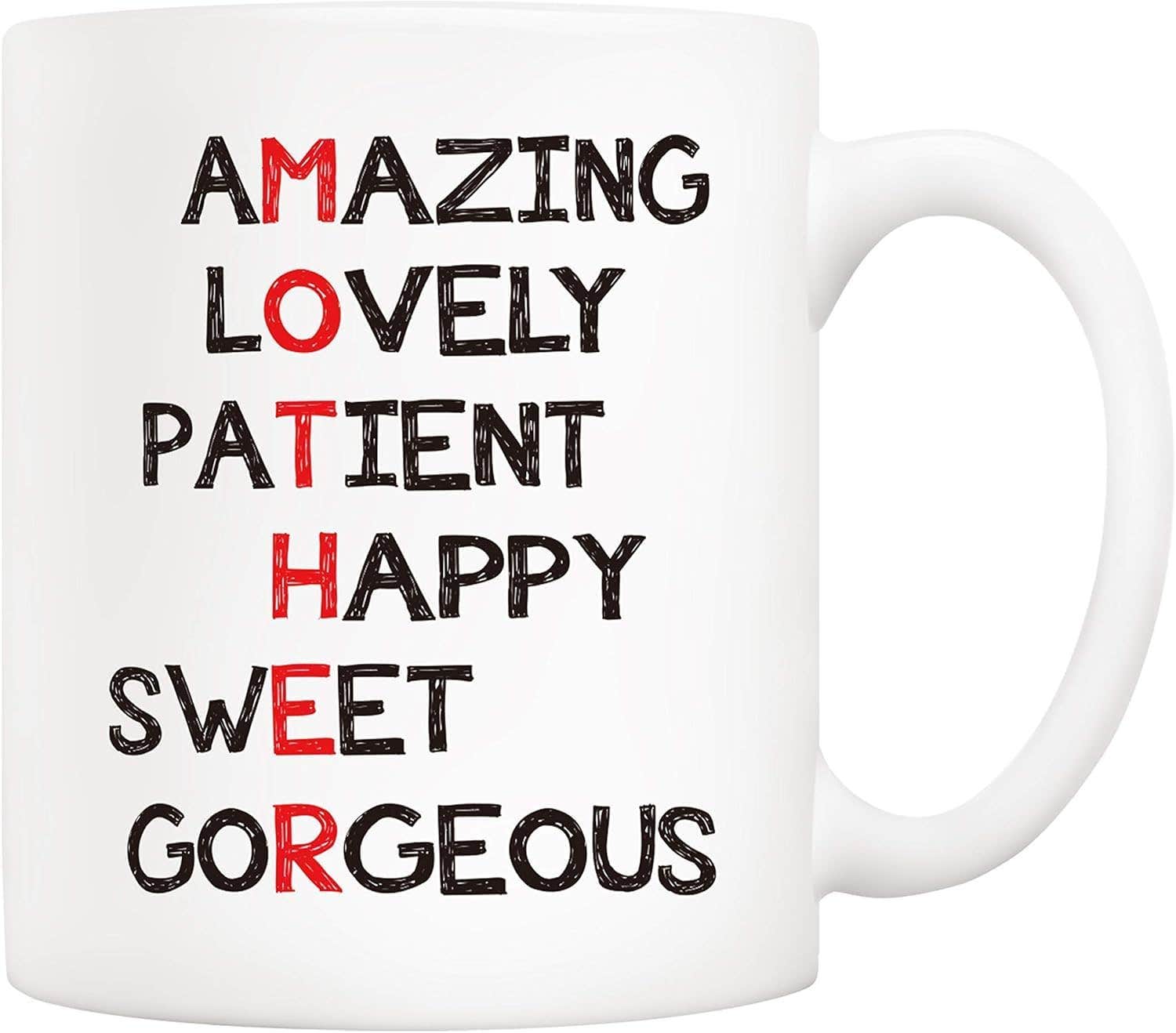 Funny Christmas Gifts for Mom - Ceramic Coffee Mug - White - 300g Capacity