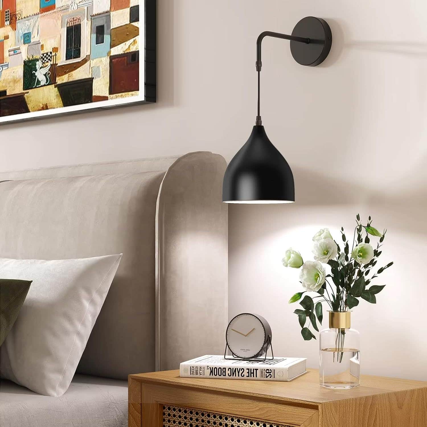 Modern Black Aluminum Hanging Wall Lamp | Sturdy & Stylish | Indoor Lighting