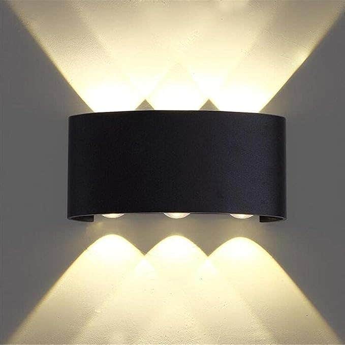 Modern Black Stainless Steel LED Wall Lamp Indoor/Outdoor - 6W