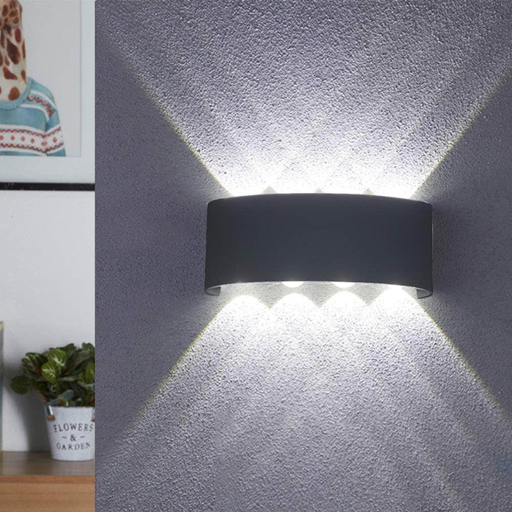 BELLALICHT LED Wall Sconce, Modern Black Shell Aluminum Indoor Lamp