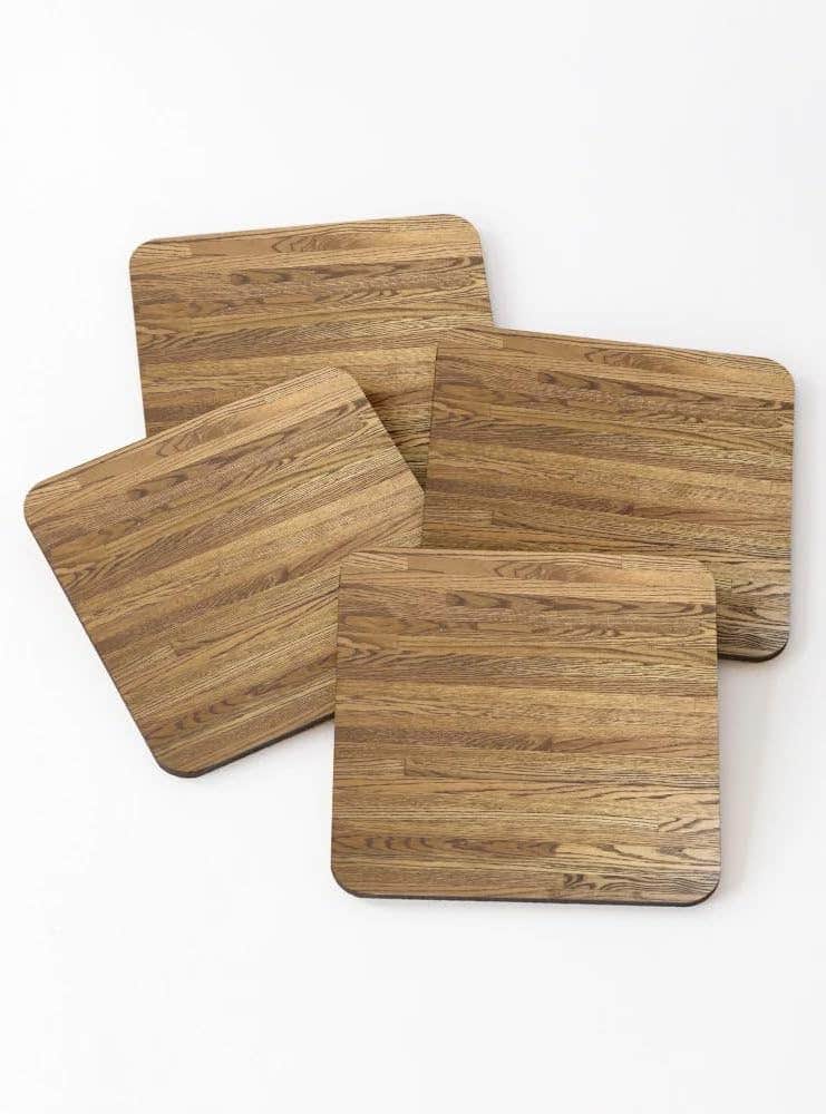 Wood Grain Texture Coasters (Set of 4)