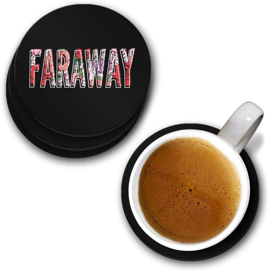 YuBingo Faraway Designer Printed Coasters (MDF Wooden, Set of 6, 9.5 Cm Diameter, Round)