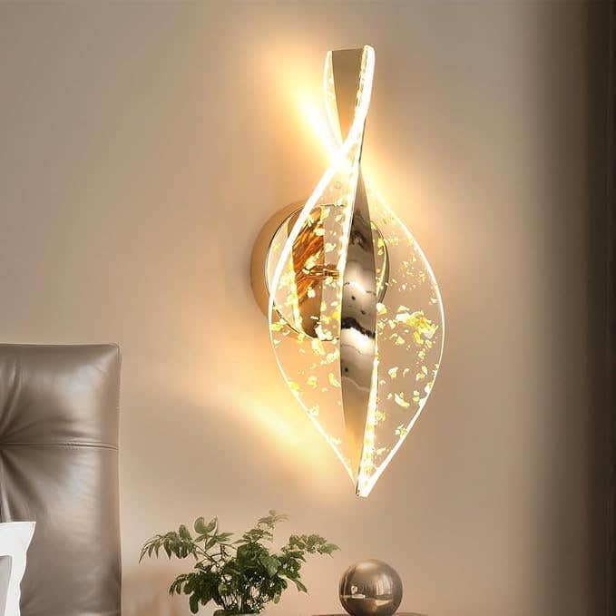 Modern Gold Acrylic LED Wall Lamp, 3 Colour Temperatures, Luxury Style