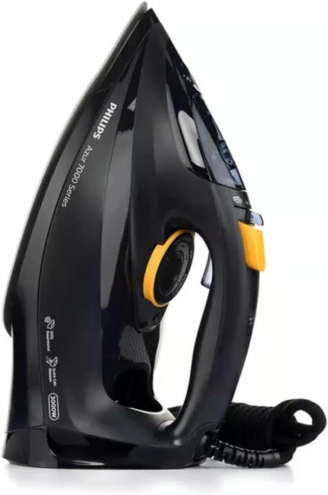 Philips 7000 Series Steam Iron – 3000W, 55g/min Steam, 250g Steam Boost, SteamGlide Elite Soleplate, Blue/Yellow (DST7060/20)
