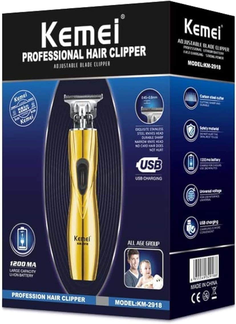 Kemei Hair Trimmer KM-2918 USB Rechargeable Hair Clipper