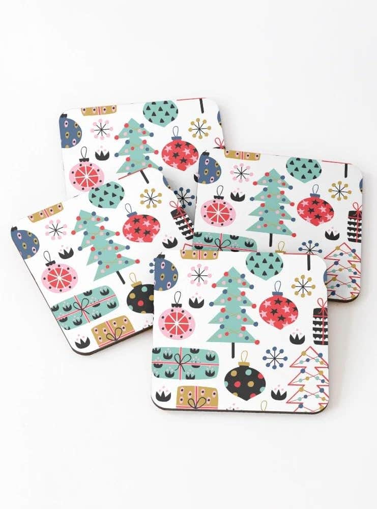 Merry and Bright Coasters (Set of 4)