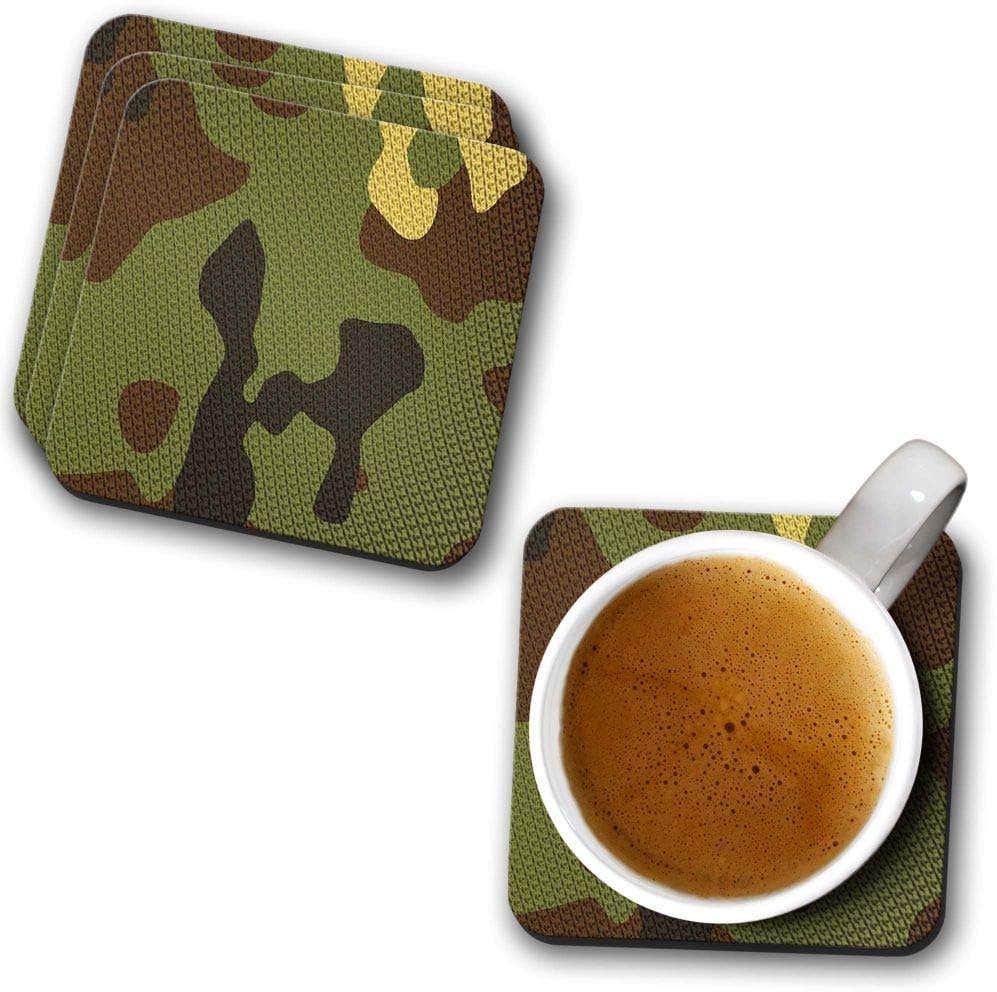 YuBingo Shades of Light Designer Printed Coasters (MDF Wooden, Set of 6, 9.5x9.5 Cm, Square)