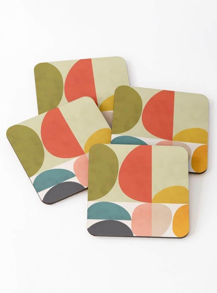 mid century 3 Coasters (Set of 4)