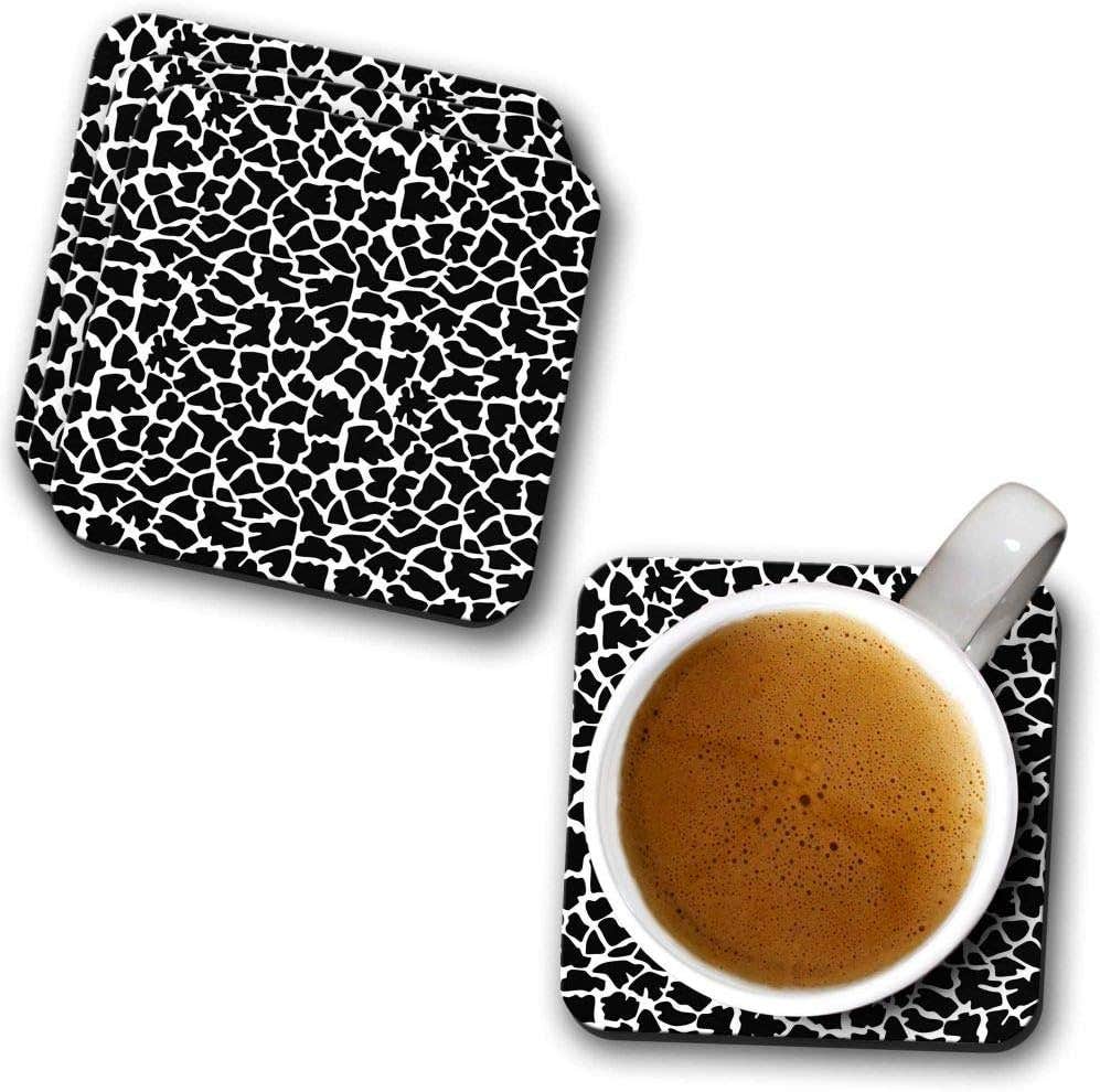 YuBingo Animal Pattern Designer Printed Coasters (MDF Wooden, Set of 6, 9.5x9.5 Cm, Square)