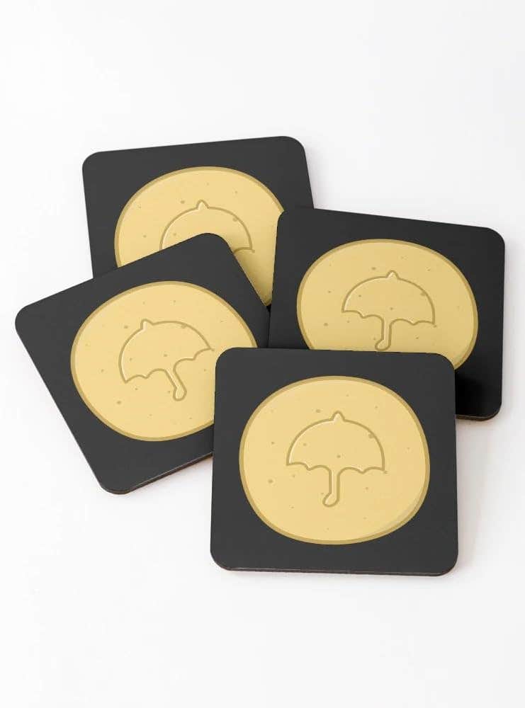 Squid Umbrella Cookie Coasters (Set of 4)