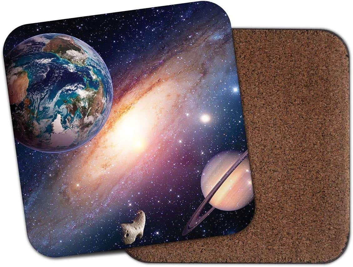 DestinationVinyl 1 x Solar System Coaster - Earth Saturn Planets Space Stars Nebula #14405