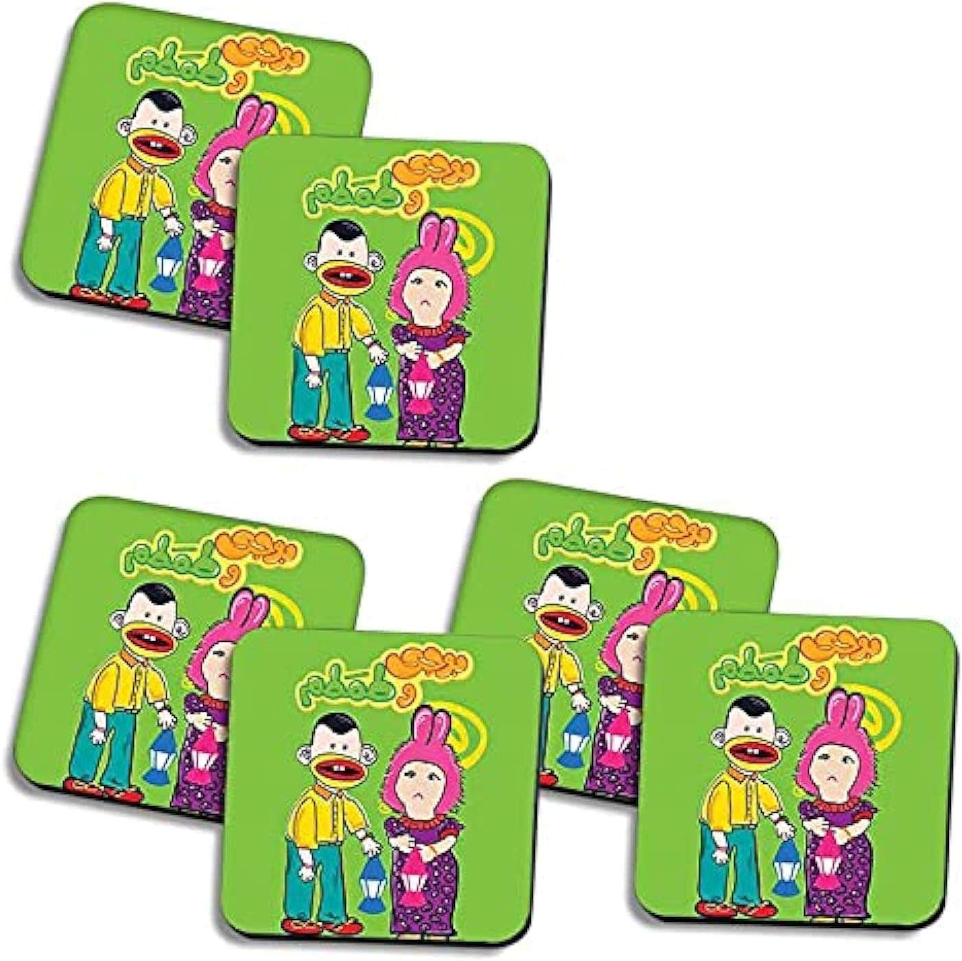 Set of 6 Ramadan wooden coaster printed , 2724622380842