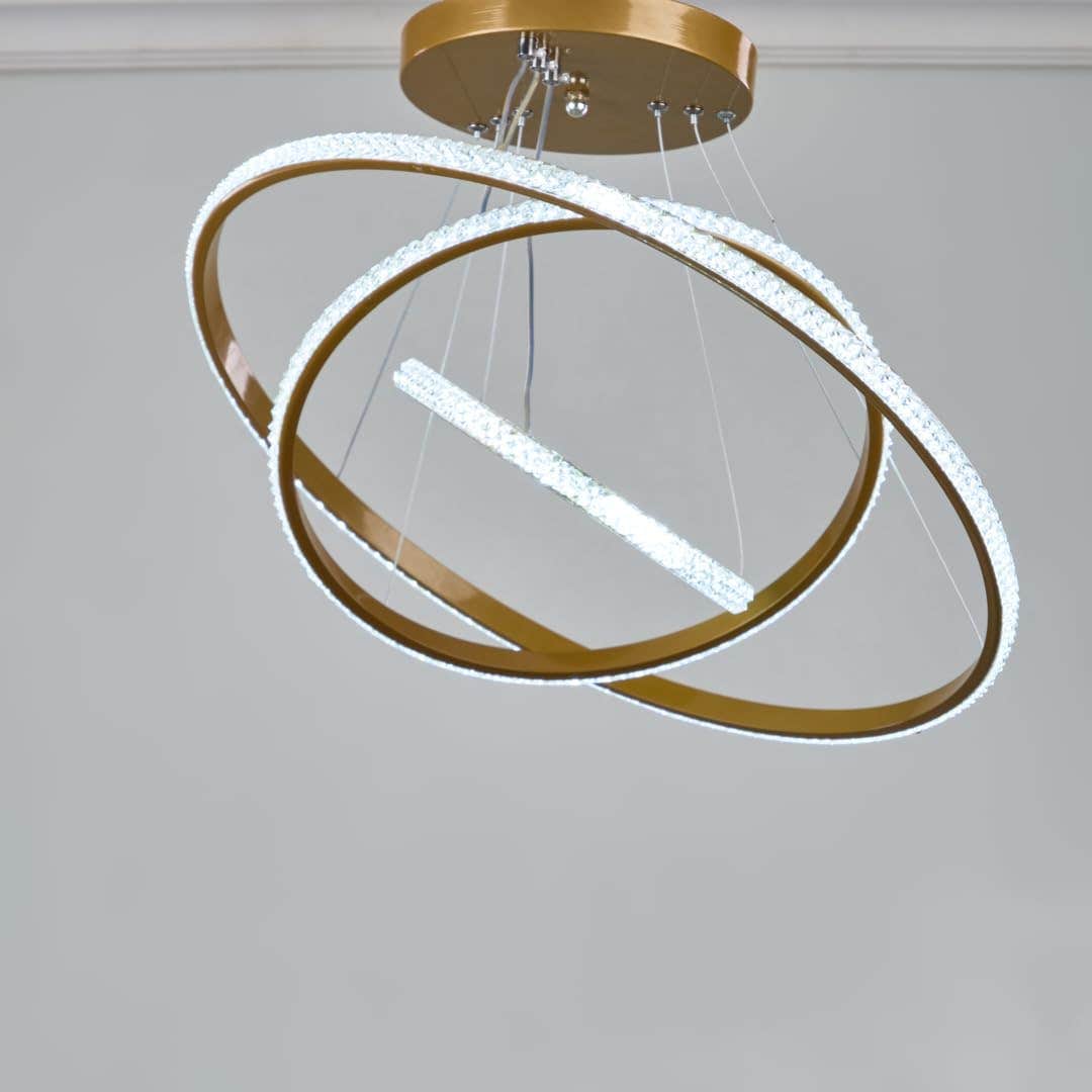 Nagafa Shop Alicia Adjustable LED Chandelier, 50 cm x 50 cm x 50 cm Size, Champagne/Gold