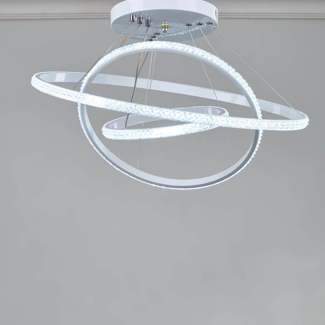 Nagafa Shop Birna Aluminum Hanging LED Chandelier, White