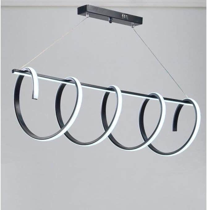Modern LED Spiral Wave Pendant Chandelier – Elegant Decorative Lighting for Living Room & Dining Room