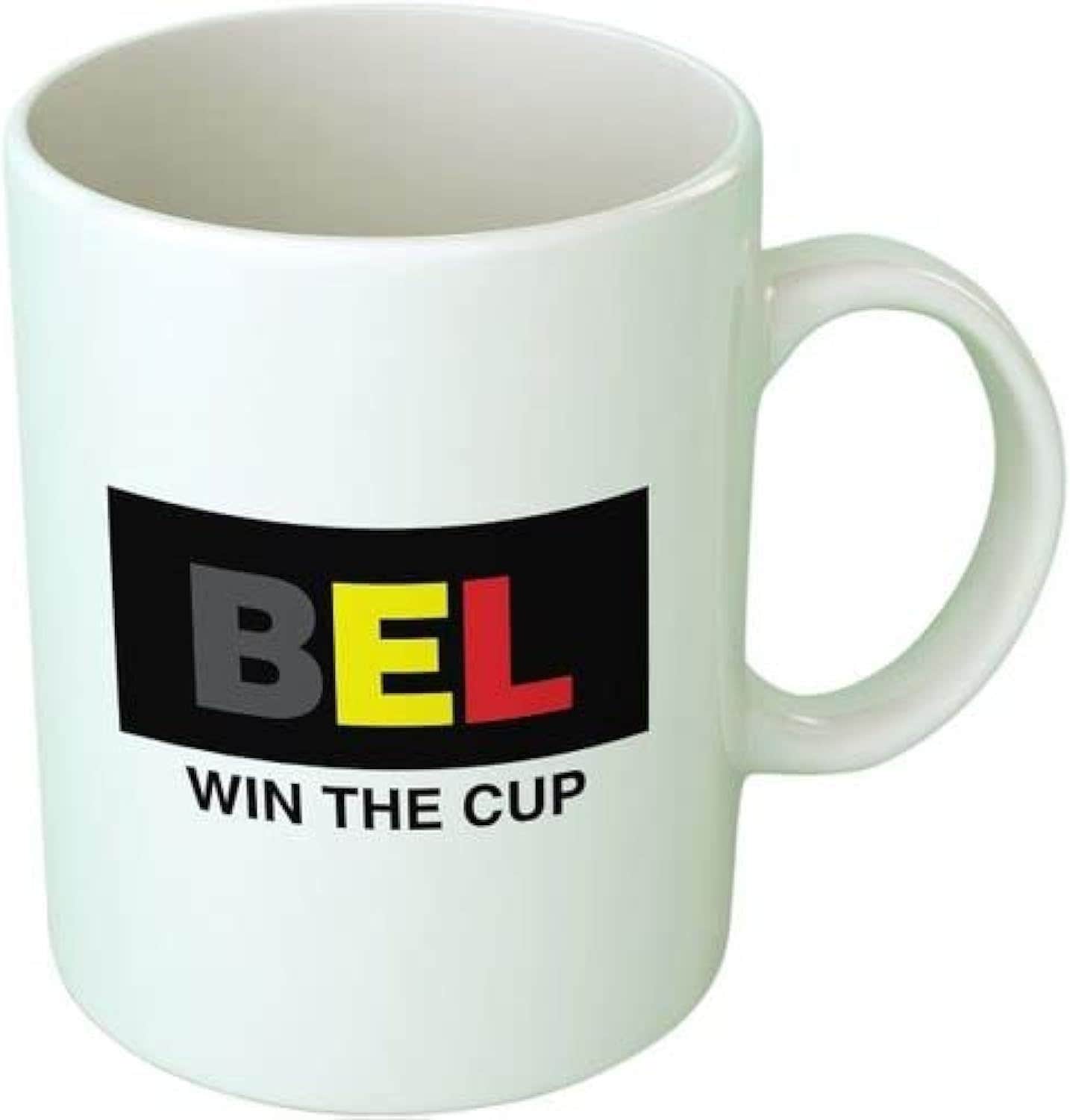 Generic Upteetude Fifa Belgium Coffee Mug - White, Classic Letters Theme, Reusable