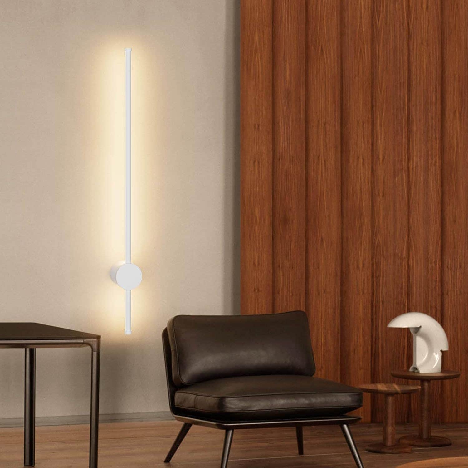 Modern LED White Wall Sconce Light, Minimalist Linear Design - 3 Lights, 60 CM
