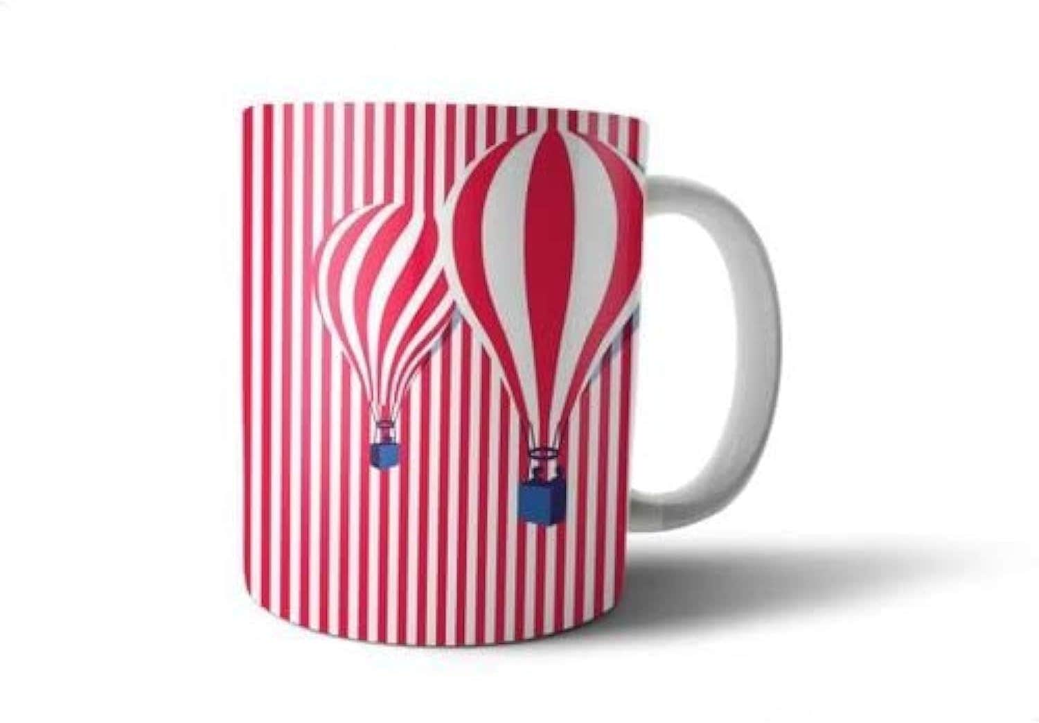 Ceramic Coffee Mug - Classic Letters Theme, Lightweight - Multicolour