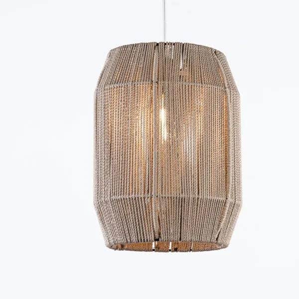 Mushkah Lighting Natural Beige Thread Hanging Chandelier - Quiet Design and Warm Elegance