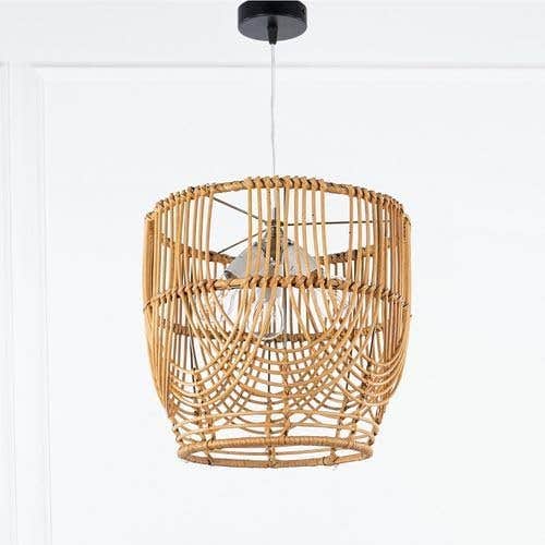 Mishkah Lighting Boho Natural Renewable Bamboo Chandelier - Complements Any Decor