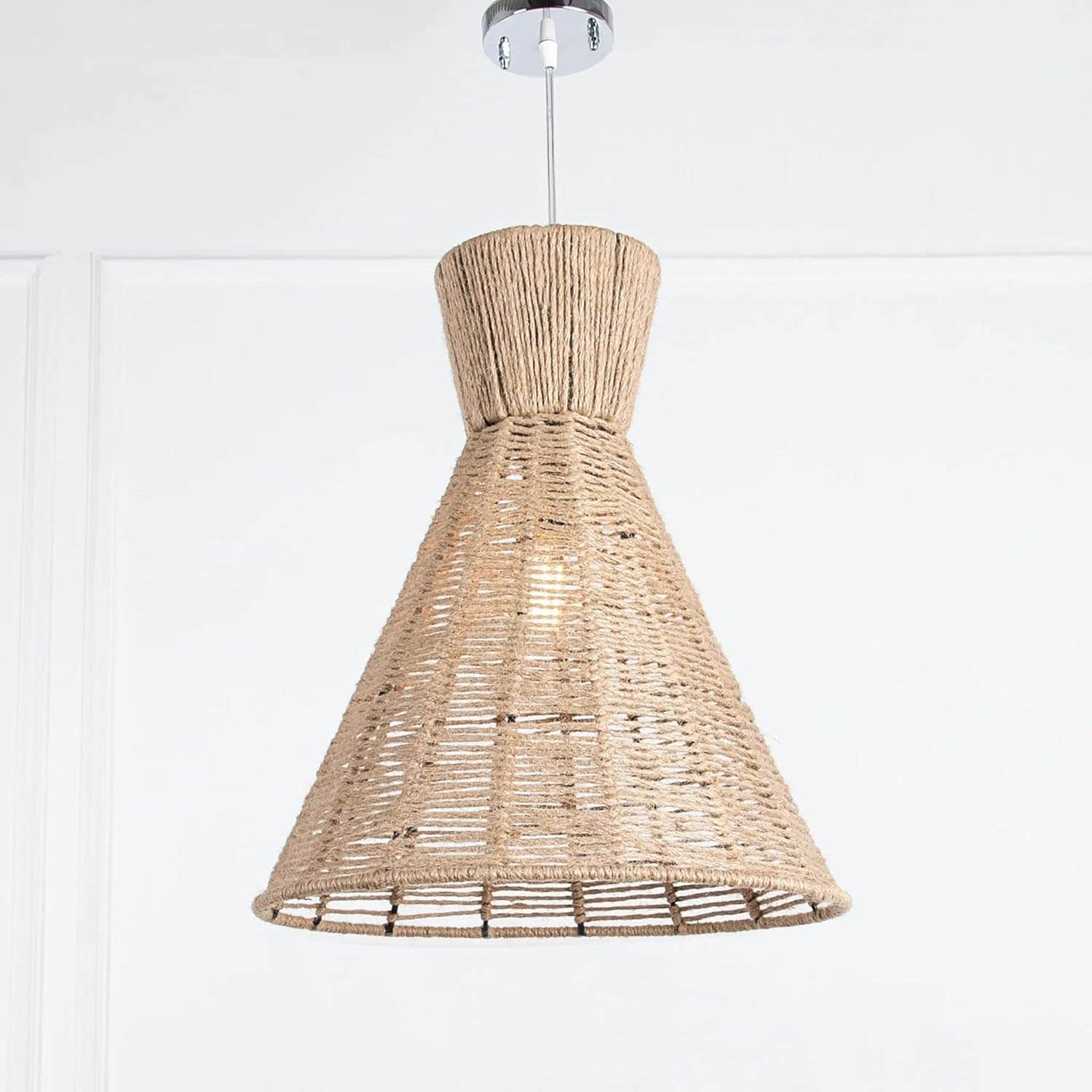 Mushkah Lighting Boho Burlap Chandelier