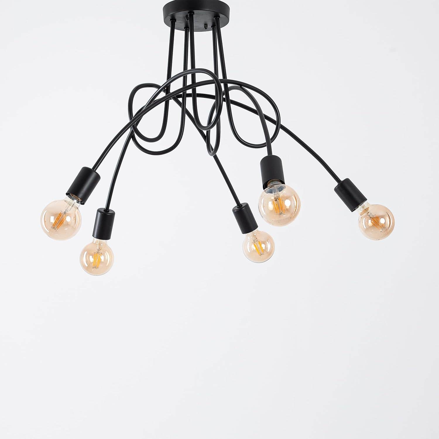 Chandelier Rita 5 Bulb Black