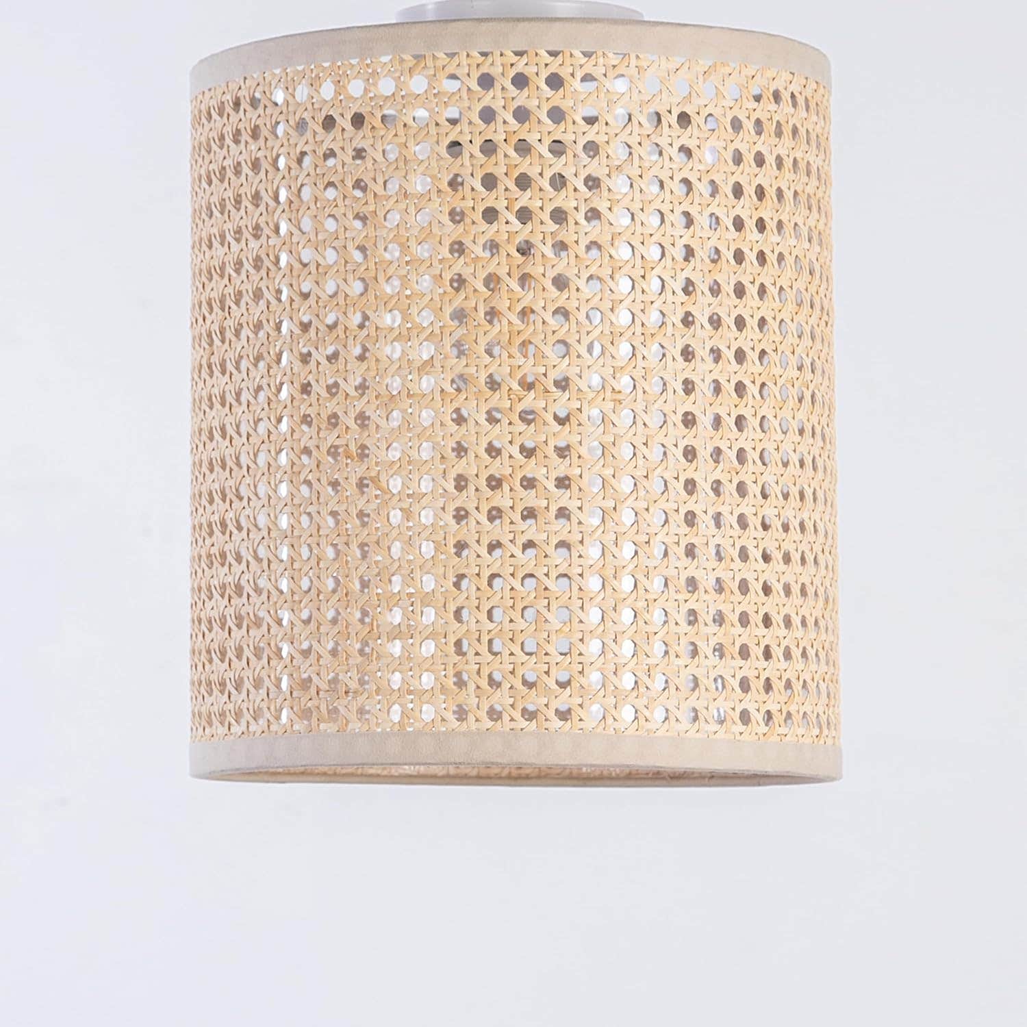 Boho Hangade Chandelier 1 Beige Bulb