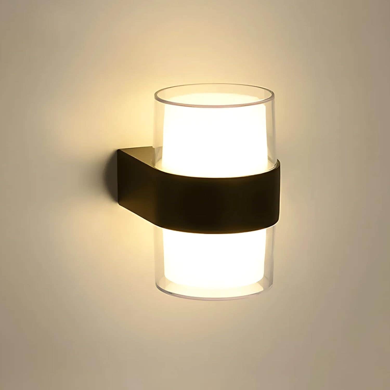Alameer for Light Modern LED Wall Sconce - Black Metal - 2x14W Bulbs