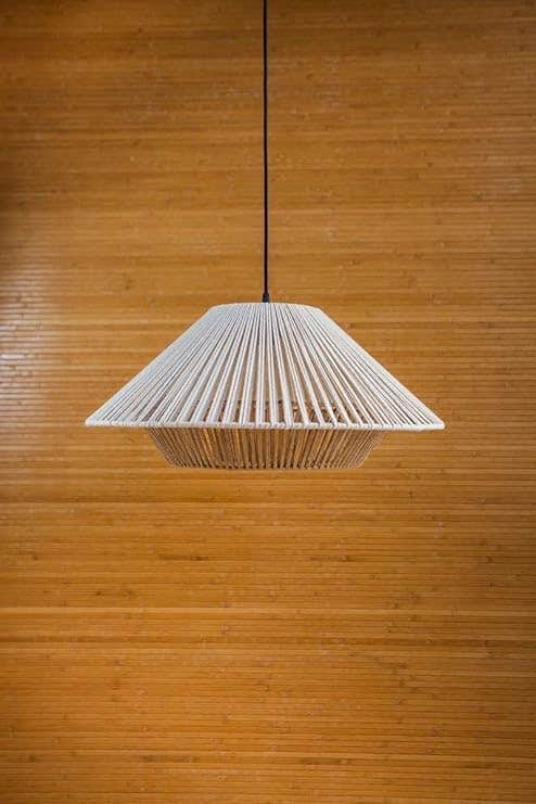 Boho Chandelier - Beige & White - Meshkah Lighting - Mounting Hardware Included