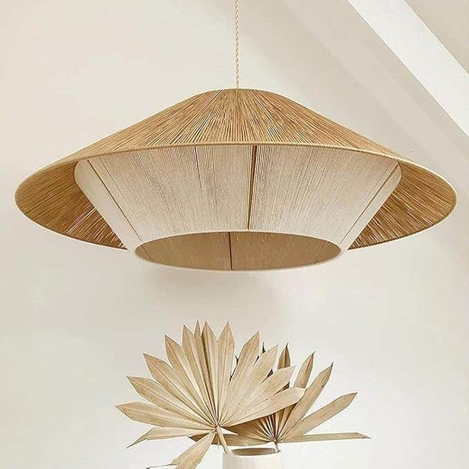 Boho Chandelier - Beige & White - Decorative Art Deco - Mounting Hardware Included