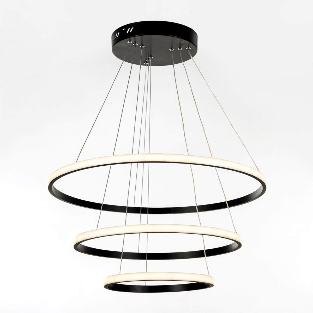 Ledio C Chandelier Black Bulb