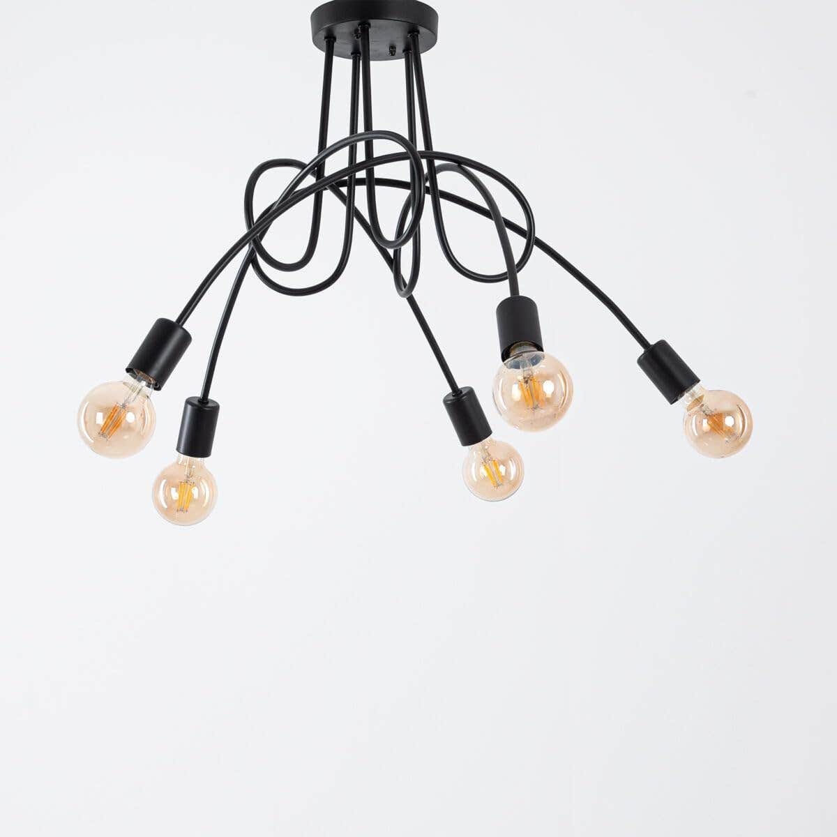Chandelier Rita Black Bulb