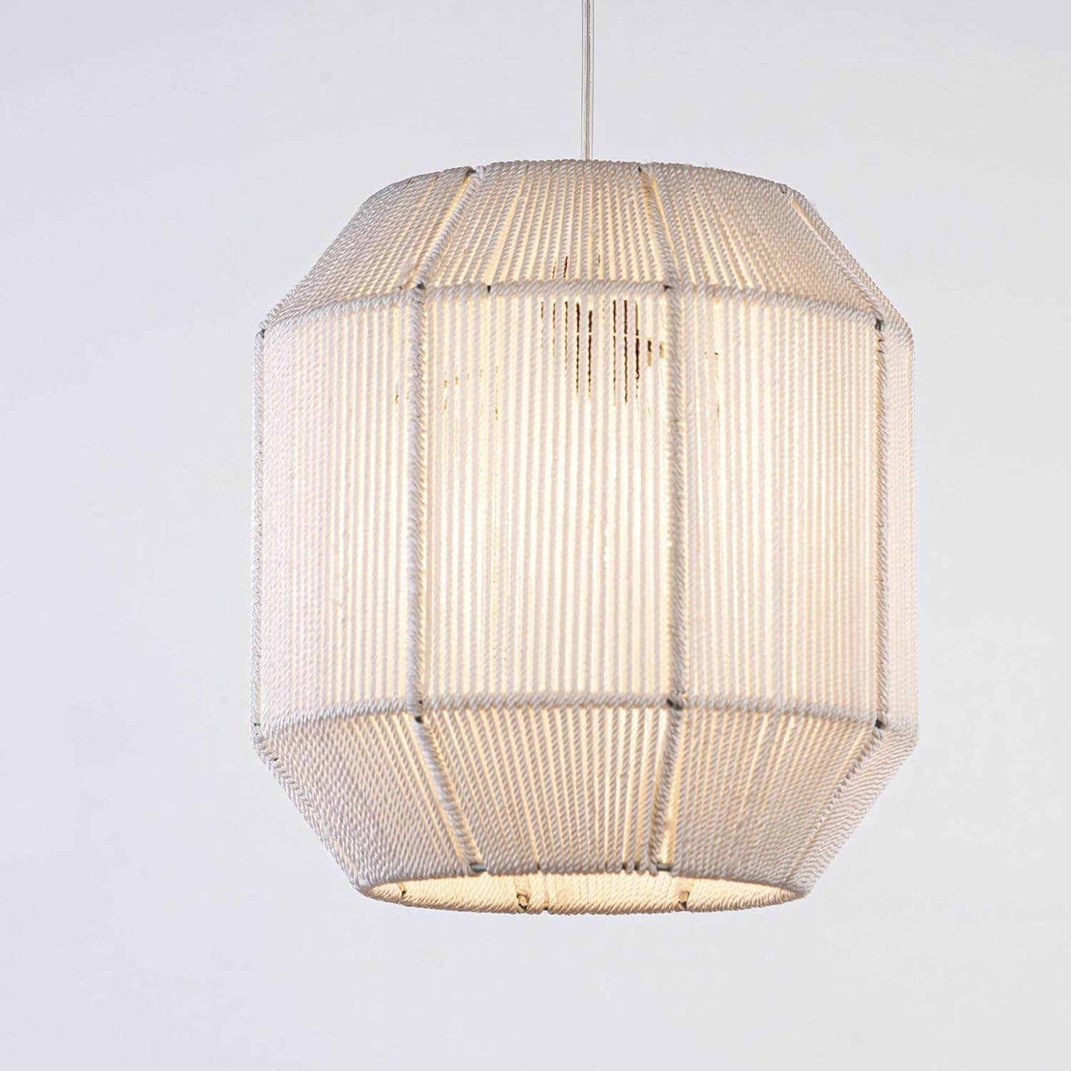 Mansa Boho Chandelier 1 Bulb White (Mushkah Lighting)