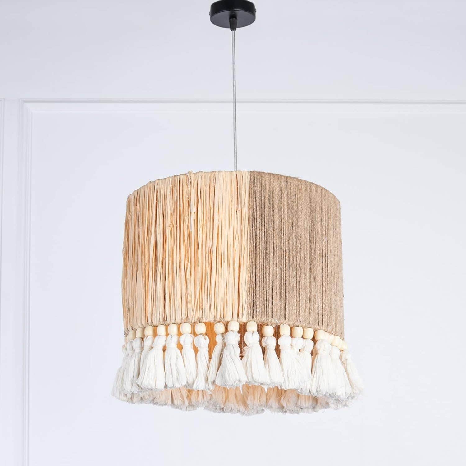 Kandil Egypt modern fabric chandelier 35 cm - beige