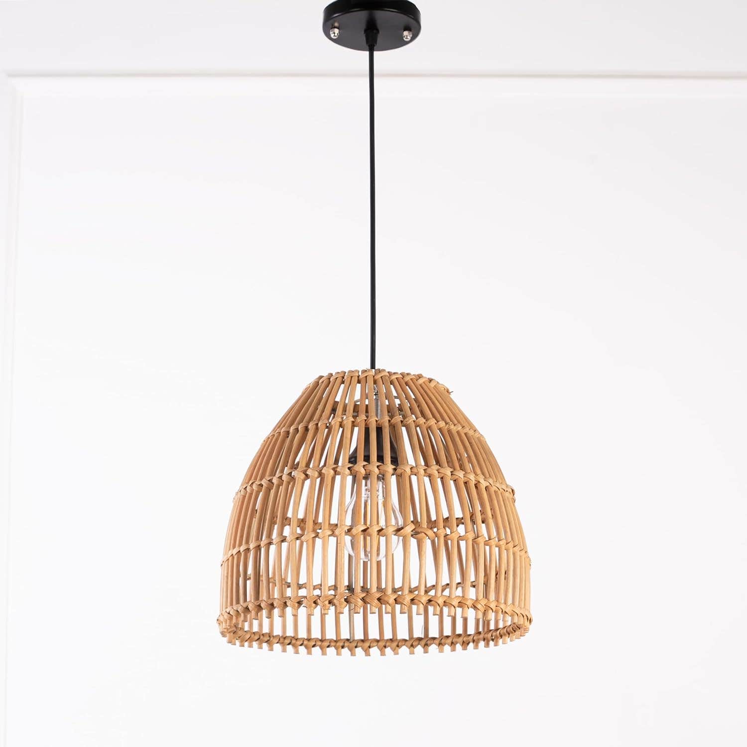 Mushkah Lighting Boho Chandelier 1 Beige Bulb