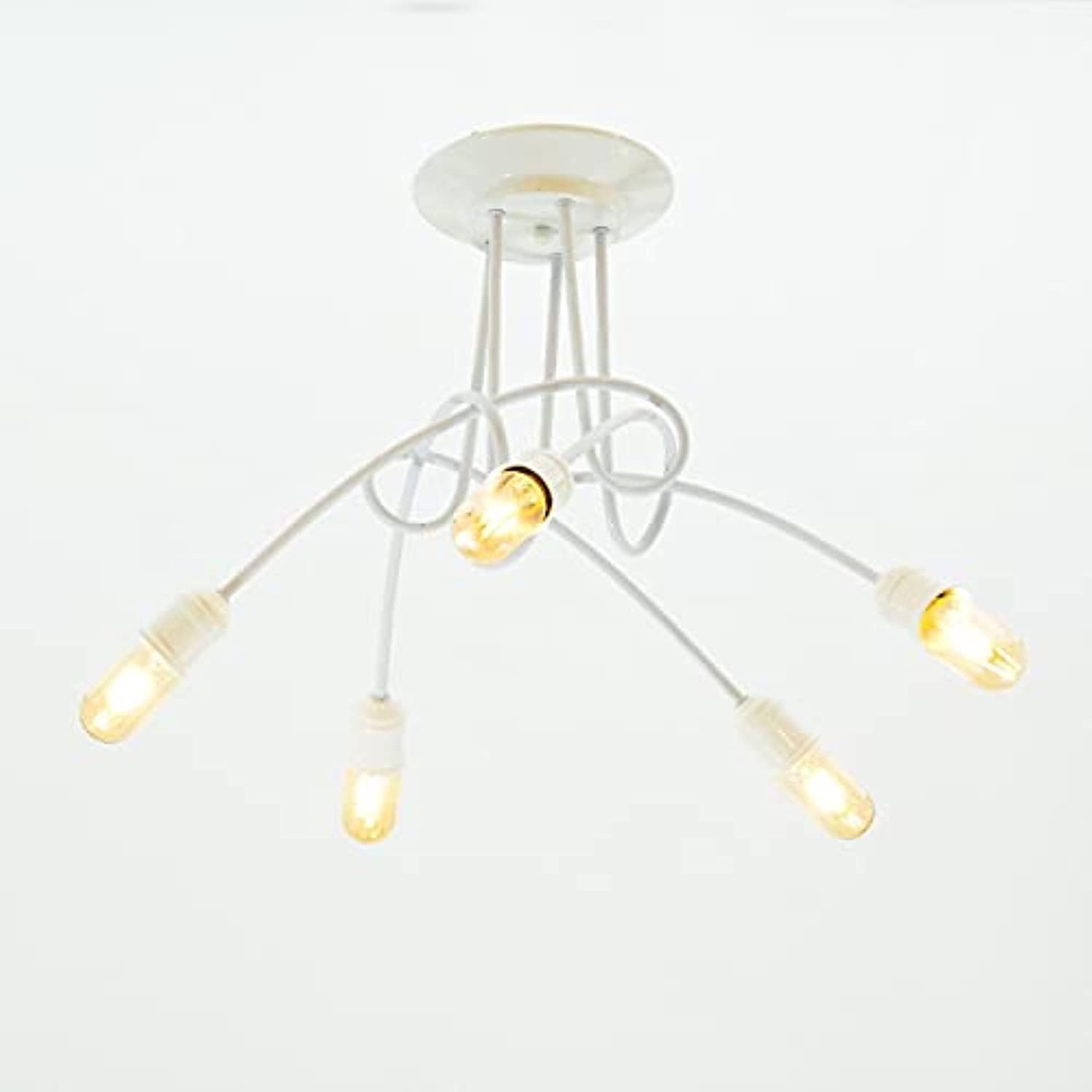 5 Lights Course Chandelier, White