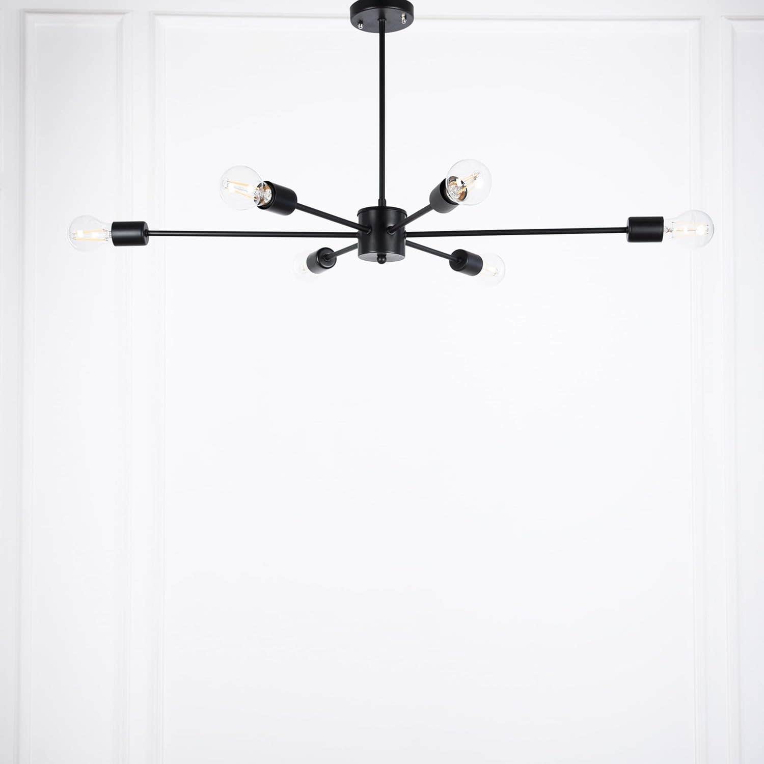 Widus Chandelier 6 Bulb Black
