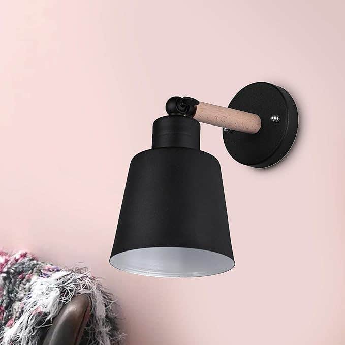 Modern Black Metal Wall Sconce by Light Square - High Quality for Living or Bedroom