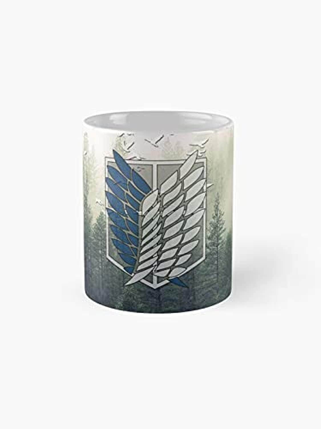 Attack on Titan White Ceramic Mug - Lightweight, Dishwasher Safe