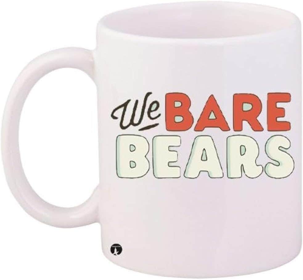 RYN We Bare Bears Ceramic Coffee Mug - White, 11 oz - Gift-Ready Box - Dishwasher & Microwave Safe