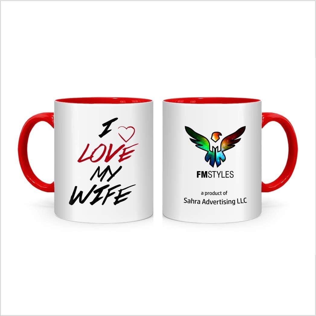 FMstyles Red Ceramic I Love My Wife Mug - Easy To Clean