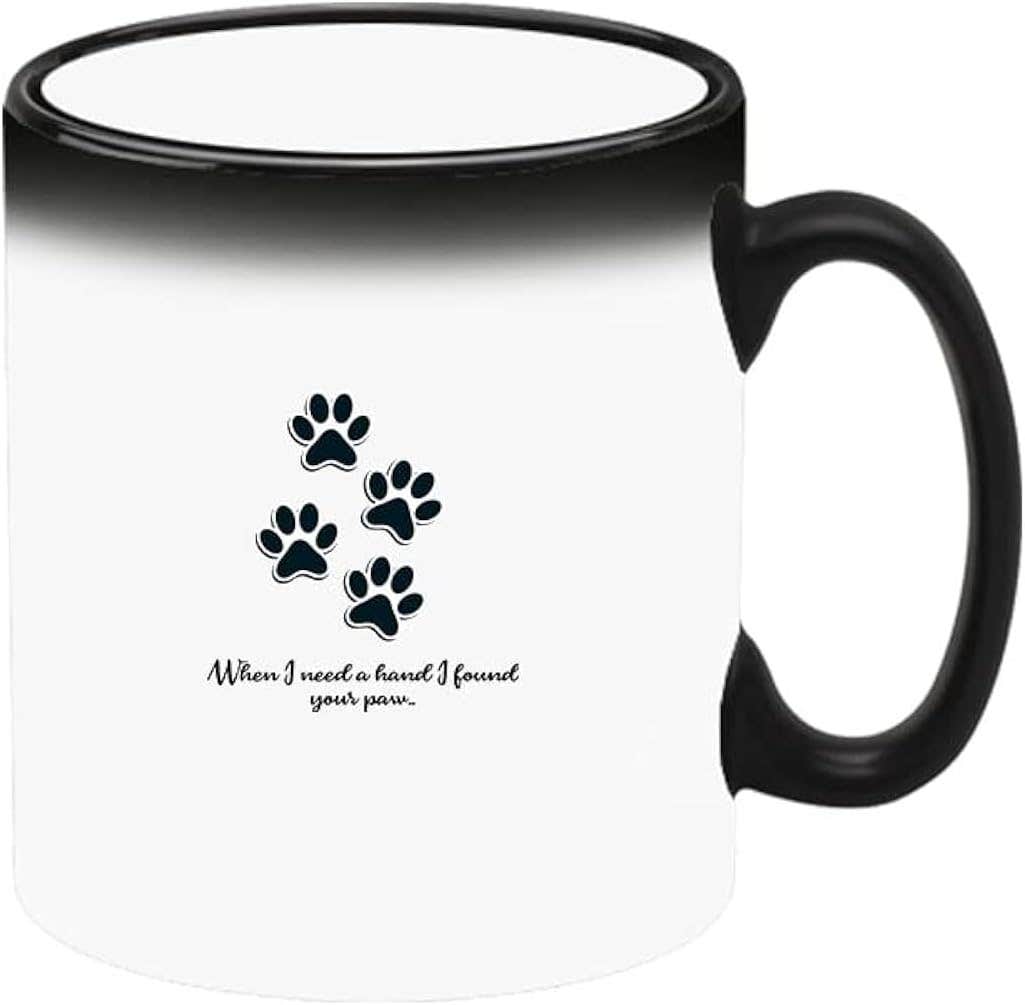 Color Changing Ceramic Magic Mug - Multicolour, Heat Sensitive, Rotating