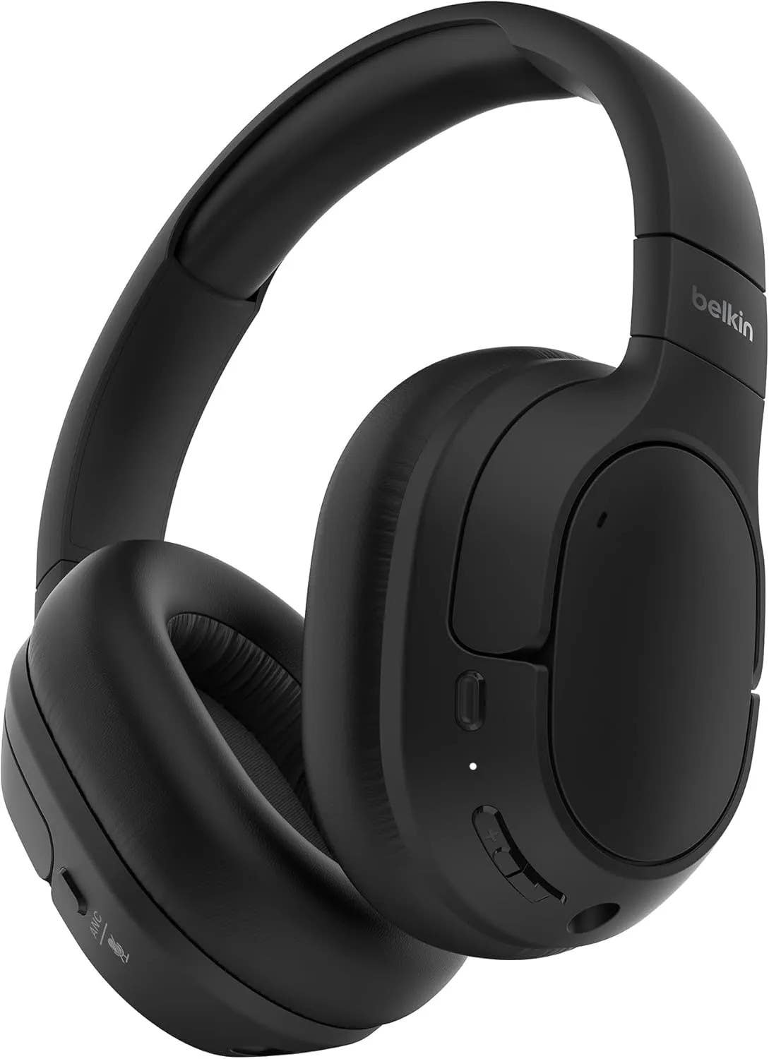 Belkin SoundForm Isolate Wireless Headphones - Active Noise Cancellation, 60-Hour Battery - Black