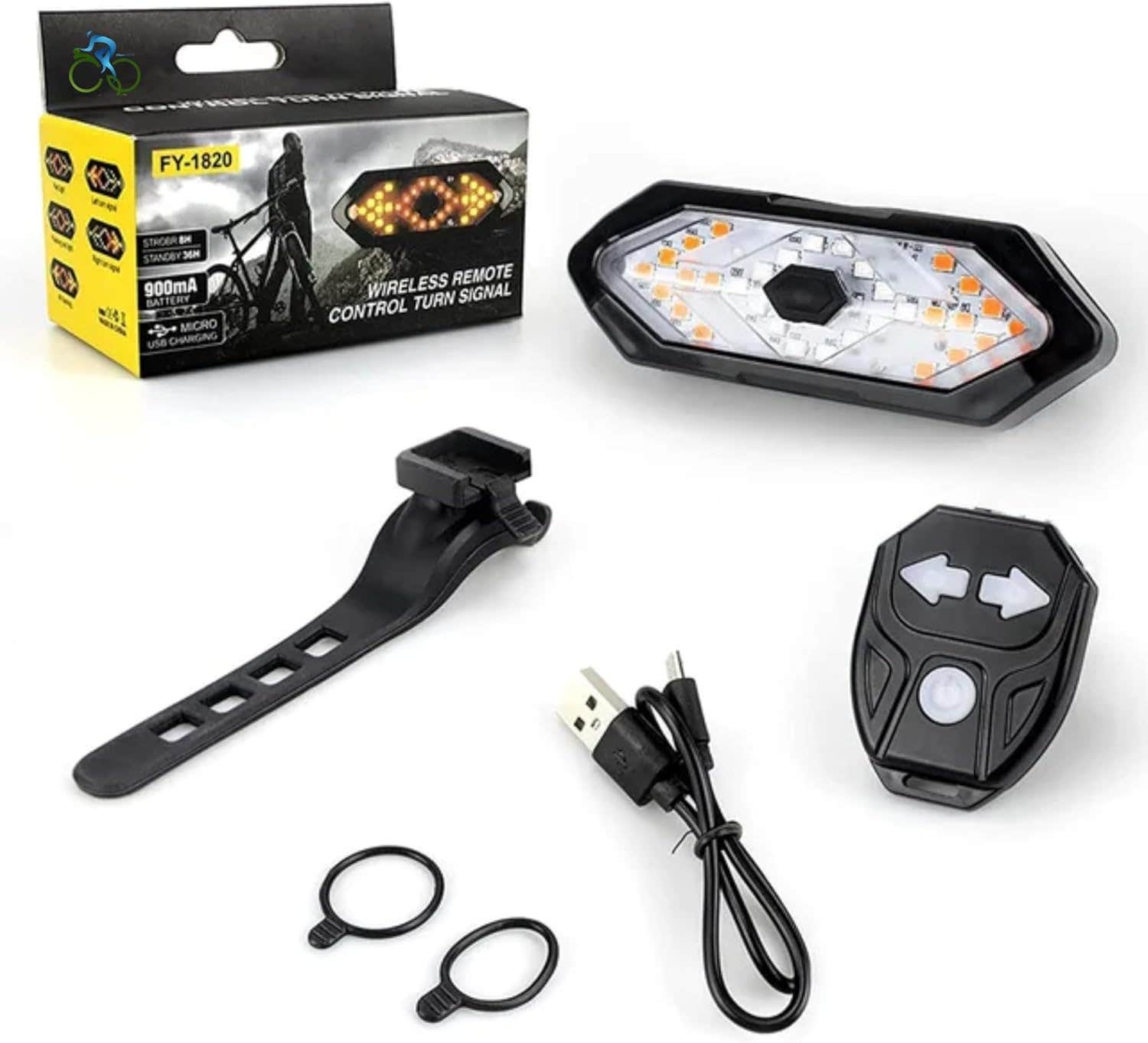Abo Elgoukh Bike Tail Light with Turn Signals - Wireless Remote Control